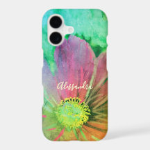 Monograma de Nome Botânico de Aquarela Floral Colo