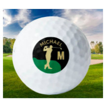 Monograma de Nome de Golfer Personalizado