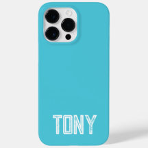 Monograma de Nome Personalizado Azul do Céu Sólido