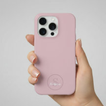 Monograma de Nome Personalizado Rosa Desbotado
