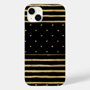 Monograma de Pontos Dourados Striped - iPhone 14