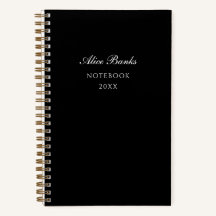 Monograma de Script Chic Preto Moderno