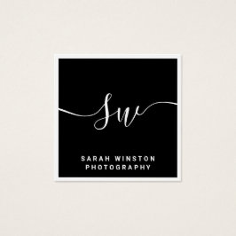 Monograma de Script de Assinatura Preta Profission