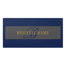 Monograma de Script Elegante Marinho Escuro Cinza 