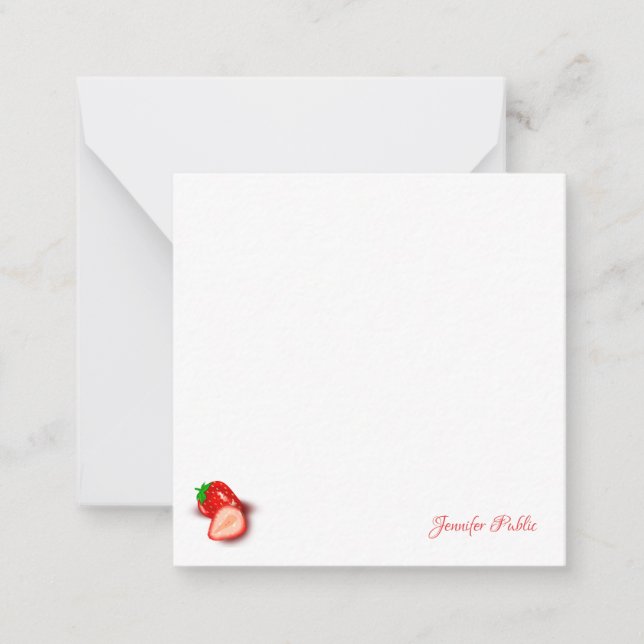 Monograma de Script Manuscrito Modelo de Morango (Frente)