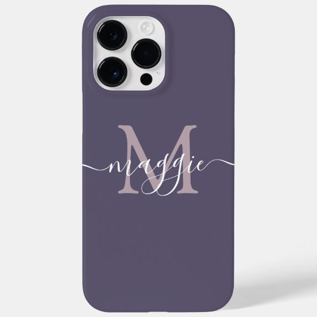 Monograma de Script Pastel Case-Mate iPhone 14 Pro (Verso)