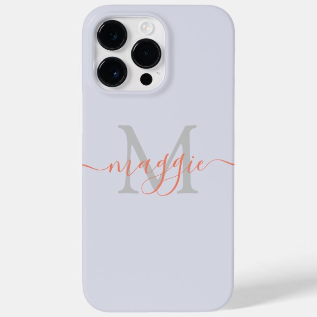 Monograma de Script Pastel Case-Mate iPhone 14 Pro (Verso)