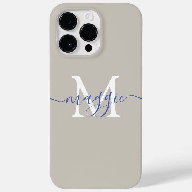Monograma de Script Pastel Case-Mate iPhone 14 Pro (Verso)