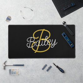 Monograma de Script Retroativo Simples Preto e Dou