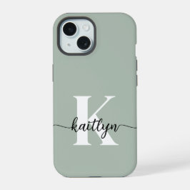 Monograma de Script Verde Sage