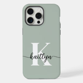 Monograma de Script Verde Sage