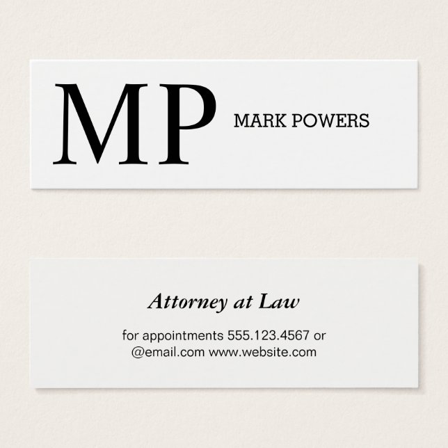 Monograma de Serif Type (Frente & Verso)