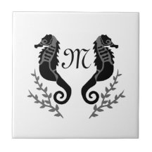 Monograma de Silhueta de Cavalo Negro