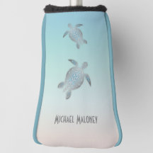 Monograma de Tartaruga do Mar de Prata