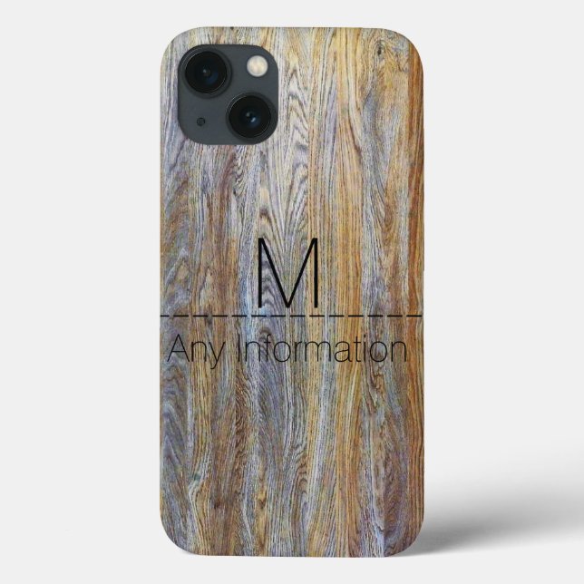 Monograma de textura de madeira nº 4 (Verso)