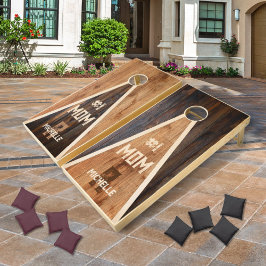 Monograma de Tonelada de Madeira Rústica Monograma