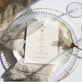 Monograma de Vintage | Menu Casamento
