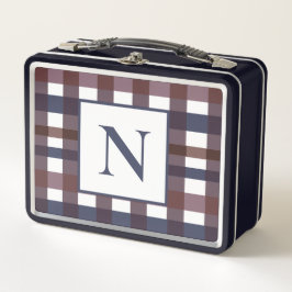 Monograma de Xadrez de Buffalo Colorida