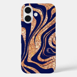 Monograma De Zebra marinho Azul E Rosa Dourada Com