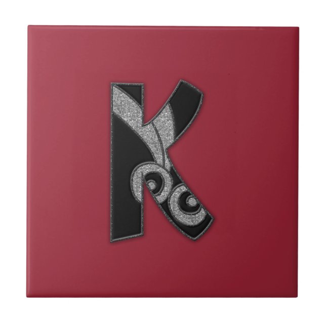 monograma do art deco - K (Frente)
