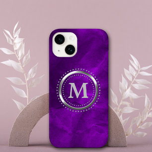 Monograma do cromo do roxo real