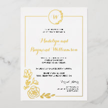 Monograma do Ouro do 50º aniversário de casamento