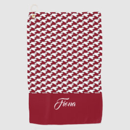 Monograma do padrão de som vermelho e branco