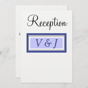 Monograma do Periwinkle do Convite à recepção de c