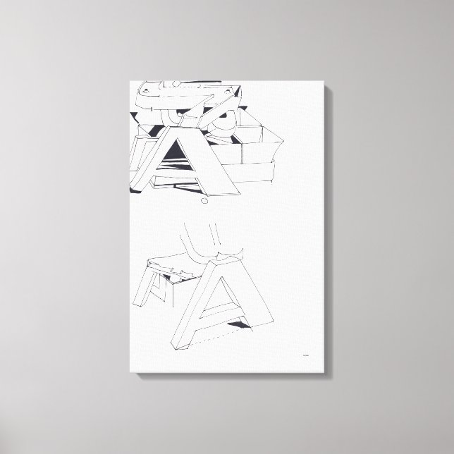 Monograma dos Jogos do Edifício Desenho 11 Canvas (Frente)