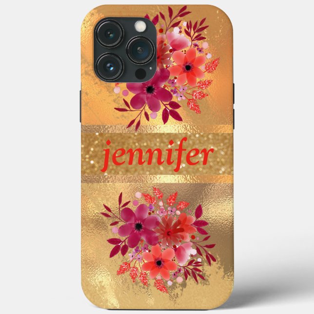 Monograma Dourado de luxo e brilho  (Verso)