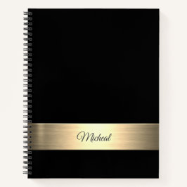 Monograma Dourado de metal preto corporativo