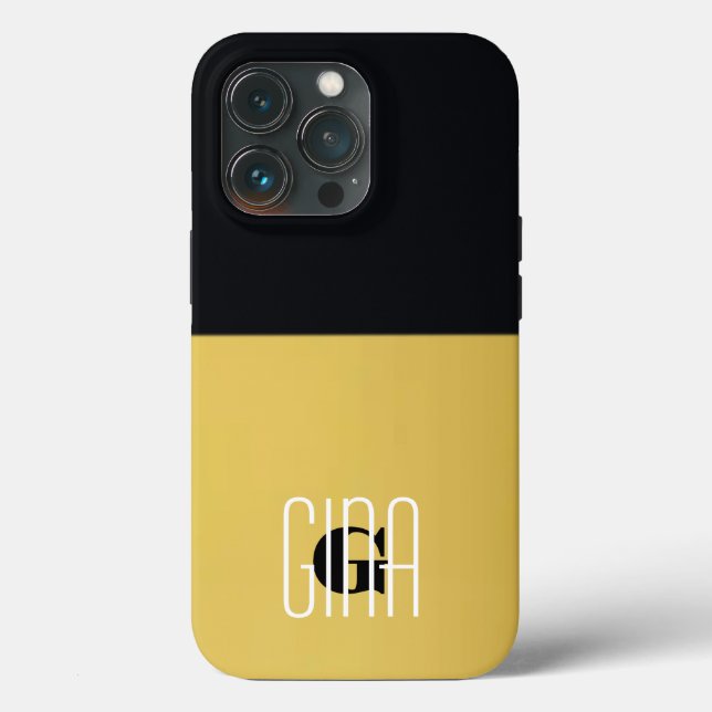 Monograma Dourado e Bonito Menino Inicial (Verso)