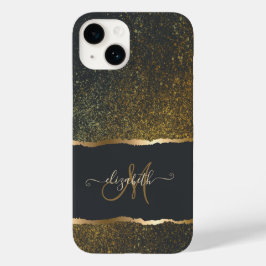 Monograma Dourado Elegante Moderno