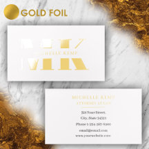 Monograma Dourado Metálico Profissional Minimalist