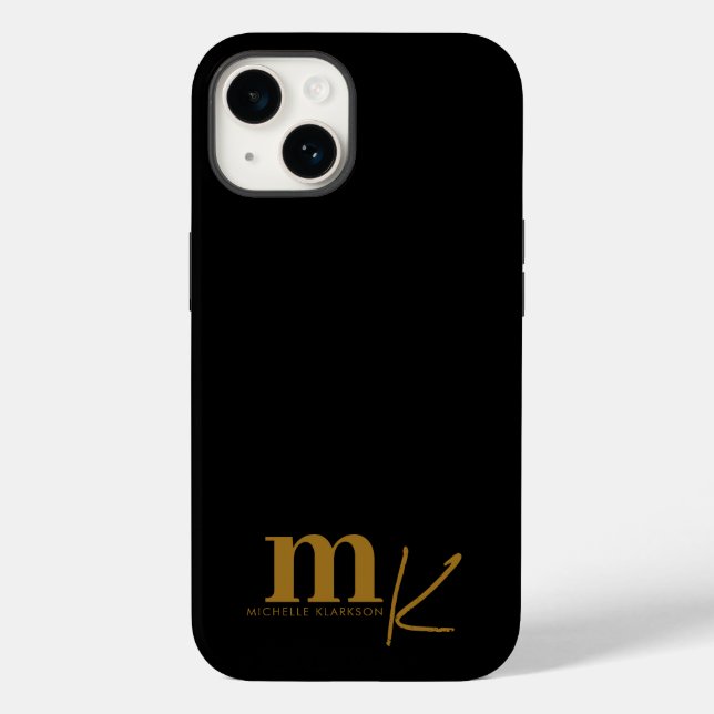 Monograma Dourado Mínimo Moderno (Verso)