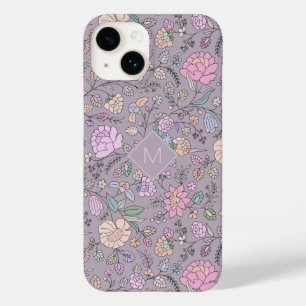 Monograma Dusty Cores Whimsical Coloração