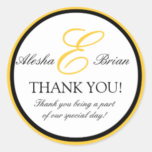 Monograma E CasamentoObrigado Adesivos