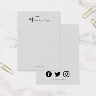 Monograma e colar ou pulseira das redes sociais