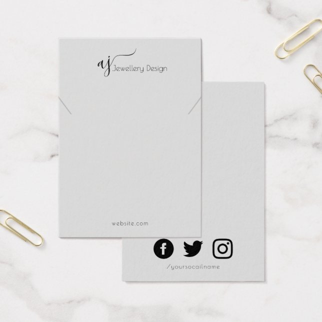 Monograma e colar ou pulseira das redes sociais (Escritótio)