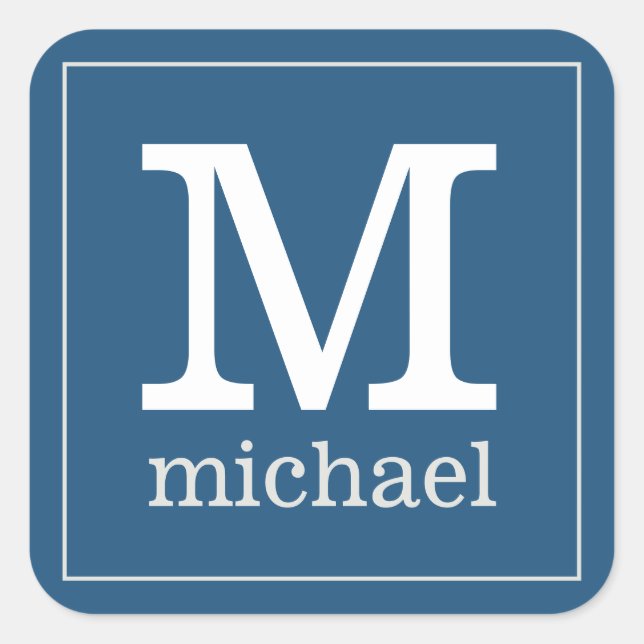 Monograma e Etiqueta de nome personalizados (Frente)