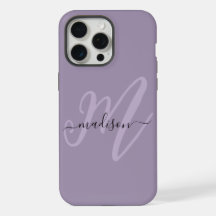 Monograma e Nome do Script de Lavanda Boho Na moda