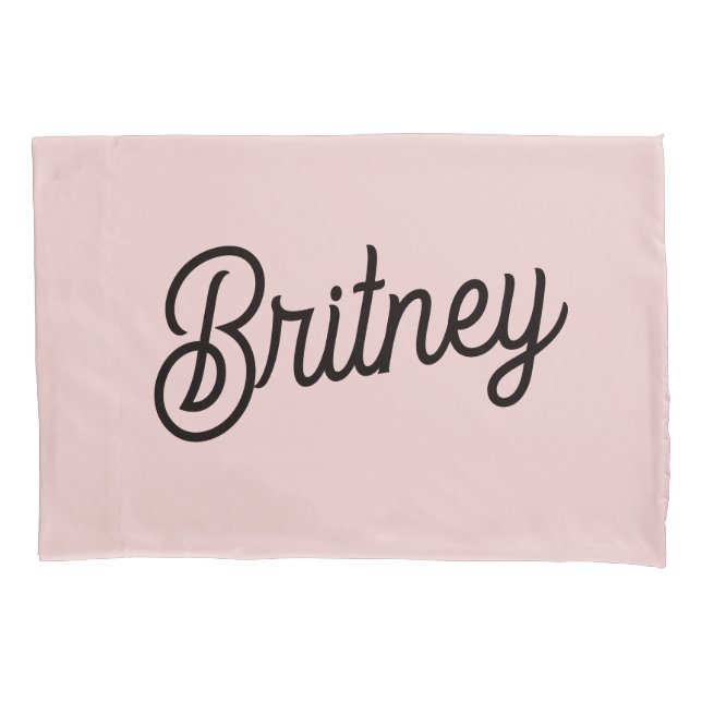 Monograma e Nome Moderno Pink Pidroso Blush (Frente)