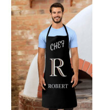 Monograma e Nome Personalizados Preto e Branco