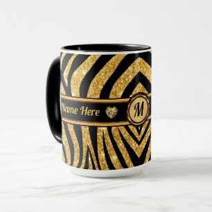 Monograma e personalizado, caneca de impressão zeb