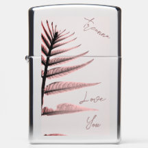 Monograma Elegant Script Te Ama Fern Branch