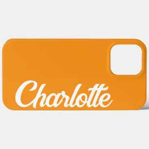 Monograma Elegante Clássico Personalizado Laranja