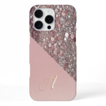 Monograma Elegante em Dourado Rosa