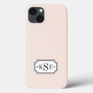 Monograma Elegante Preto e Rosa Esmagado