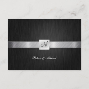 Monograma elegante que Wedding o cartão de RSVP