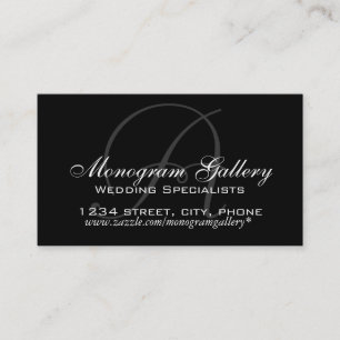 Monograma elegante Um Cartão de visita personalizá